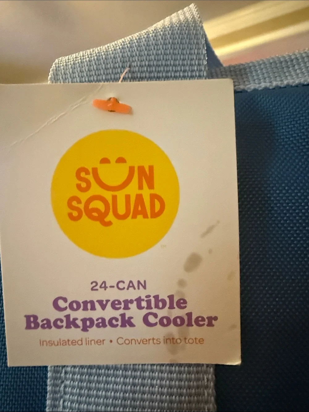 Sold Sun Squad Blue Convertible Backpack Cooler - Navy/Light Blue